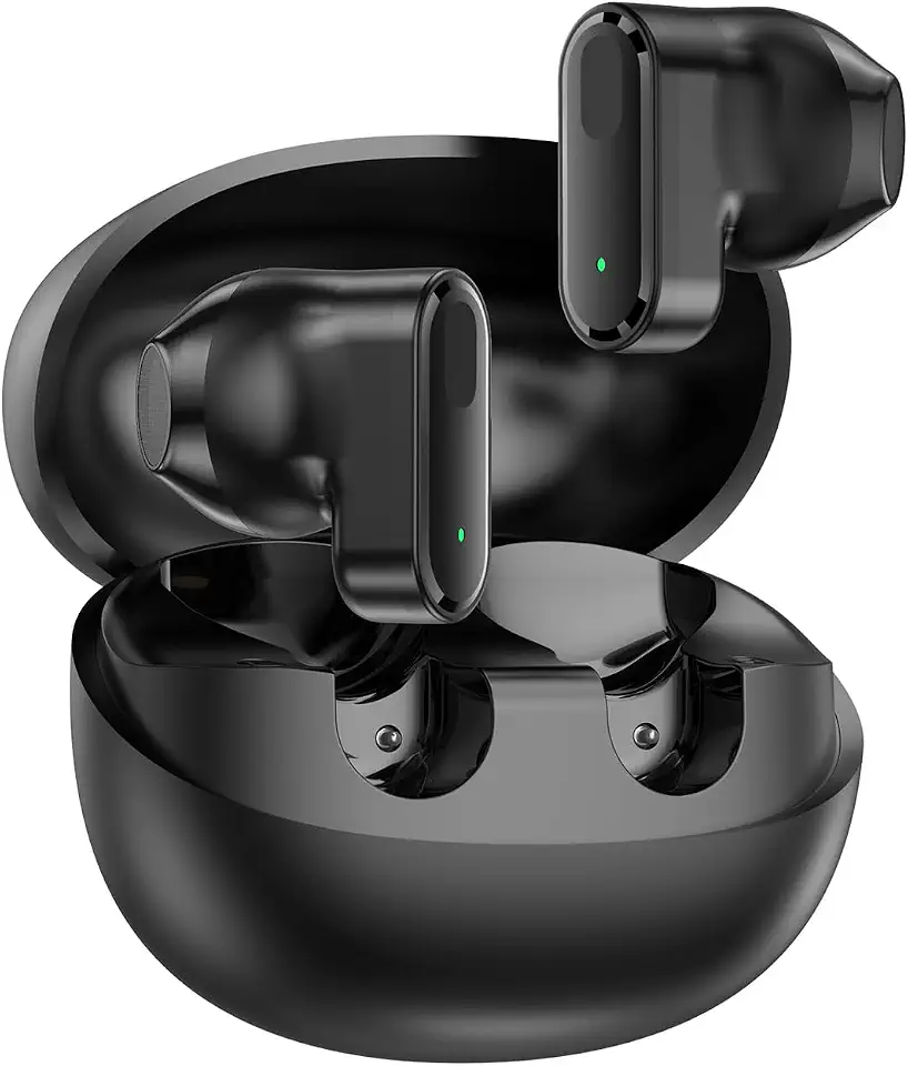 INAVA Fone de Ouvido Bluetooth 6.0 com 50h de Bateria: Driver 12mm com Bass Intenso, Projetado para Dormir de Lado e Conforto em Ouvidos Pequenos, Ideal para Sono e Academia (Preto)