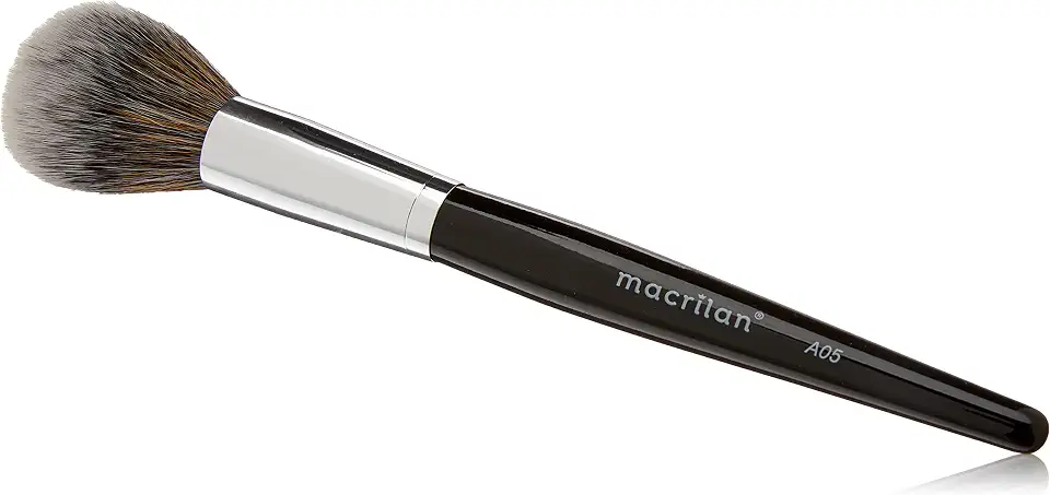 Pincel profissional oval para pó facial - Linha A - A05, Macrilan