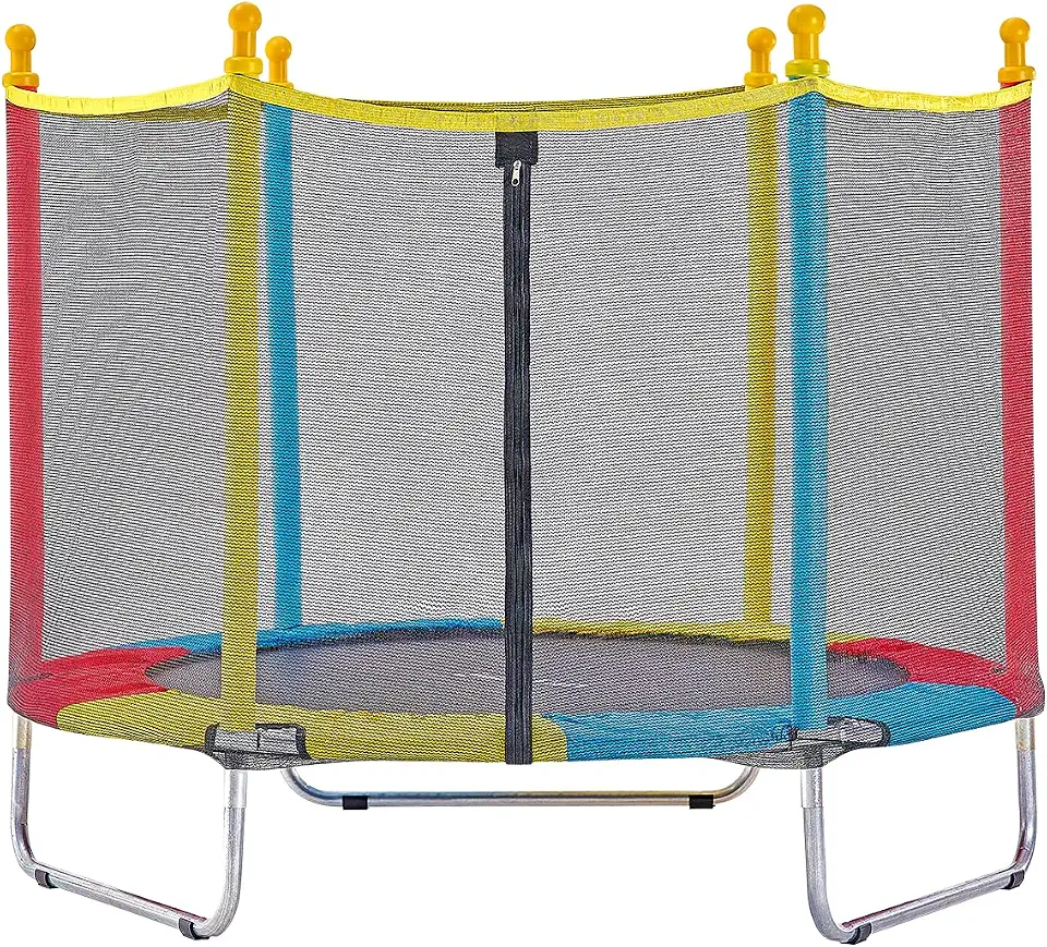 JUSTFUN, Cama Elástica Infantil 1,40M ou 1,80M Trampolim Infantil Cama Elástica Resistente Pula Pula Premium para Área Interna ou Externa Playground Brinquedo Diversão para Crianças Brincar