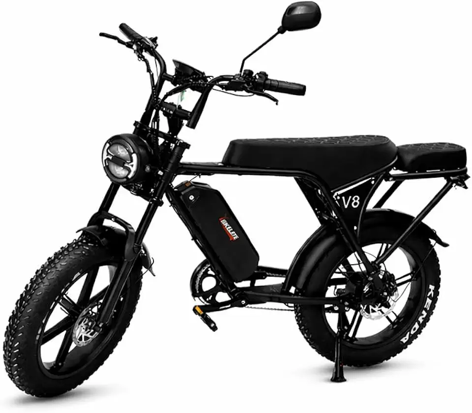 Bicicleta Elétrica Bikelete V8 1000w 48v Preto 50km/h Lítio
