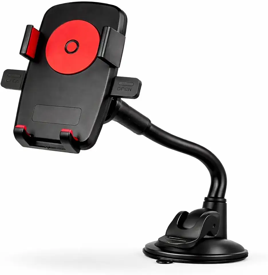 Suporte Celular Carro Ventosa Ultra Forte Painel e Para-brisa Braço Flexível 360° Trava Automática Anti Queda Universal Premium