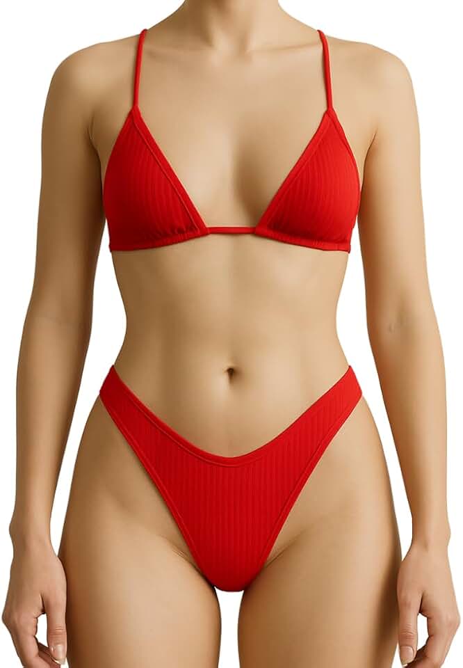 Biquíni Feminino De Amarrar Canelado Cortininha Sem Bojo Asa Delta Praia Marquinha