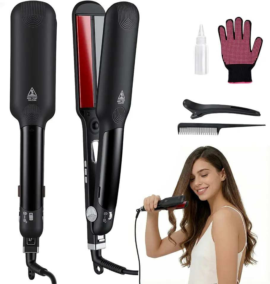 Vidavalu Chapinha profissional a vapor infravermelho, Chapinha ceramica, Aquecimento rápido em 20 segundos, 13 configurações de temperatura, Desligamento automático após 1 hora, Ahapinha bivolt