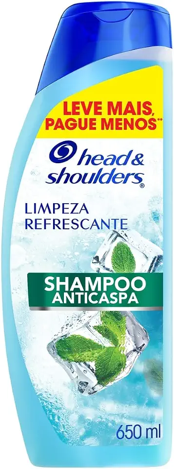Head & Shoulders Shampoo Anticaspa Limpeza Eficaz Limpeza Profunda e Refrescância 650 ml