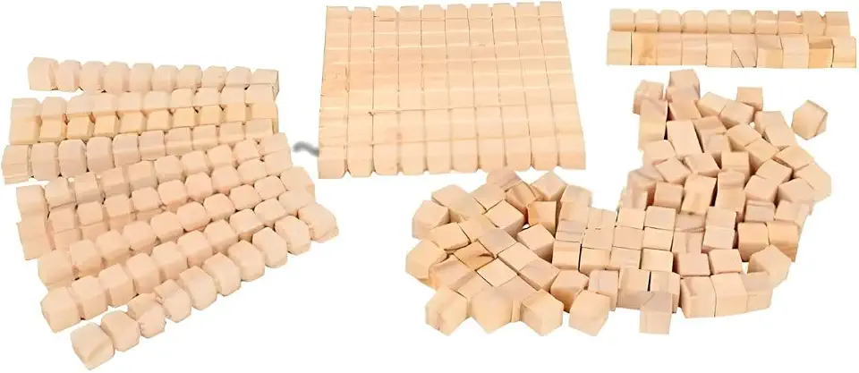 Material Dourado 111 peças - Caixa em madeira, Supertela Artefatos de Madeira, 1000