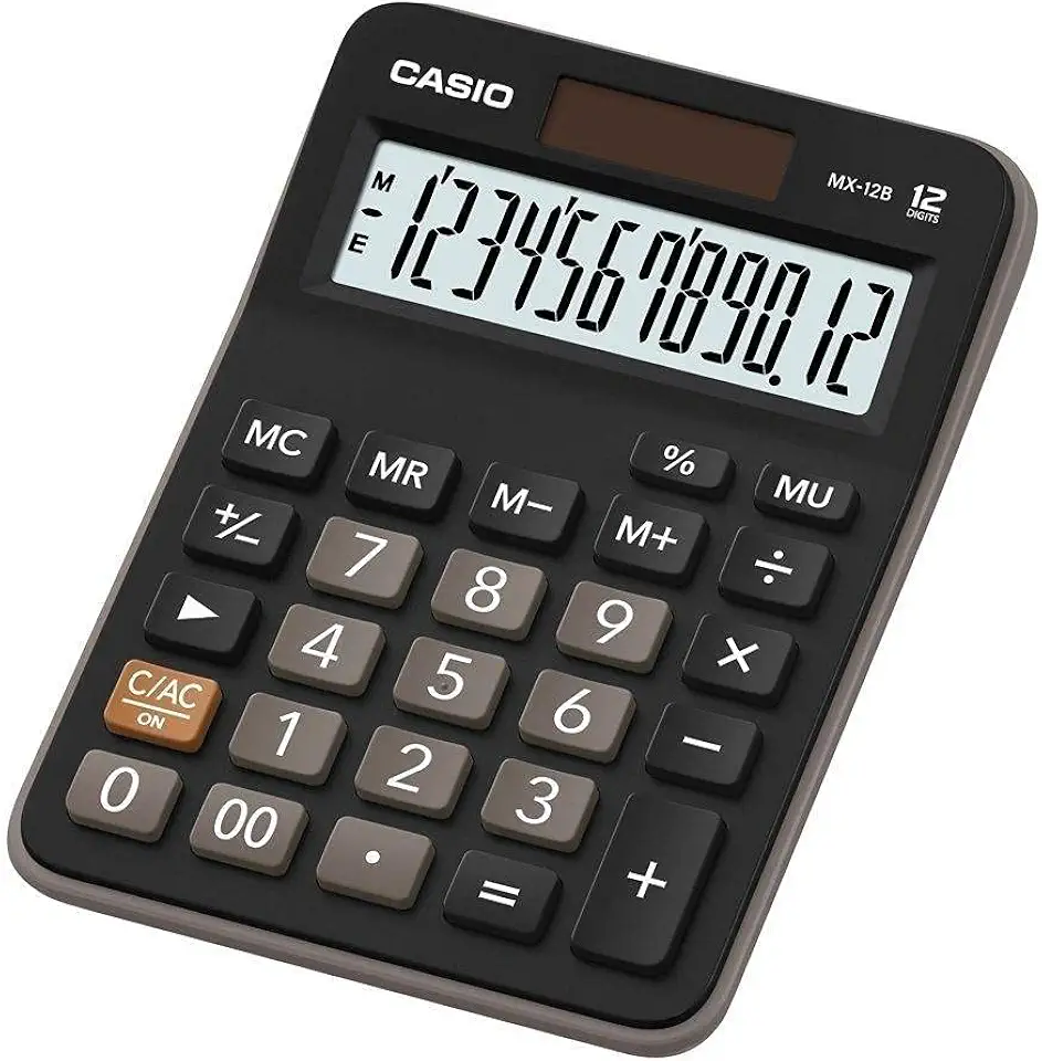 Calculadora De Mesa Mx-12B-S4-Dc Preta - Casio, 24 cm 16cm 1cm