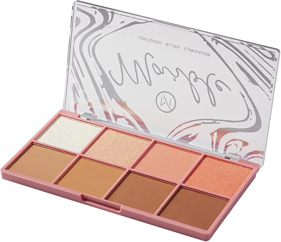 Blush 8 colores, BateiaPro Paleta de Blush e Iluminador 2 em 1, Multi Finish Paleta Blush Compacta