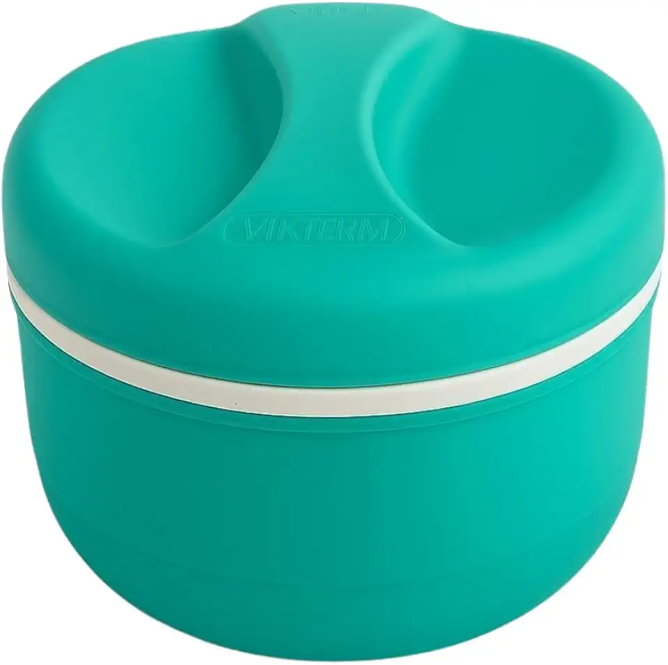 Marmita Térmica com Tampa Hermética de Rosca, 1 Litro, Verde Água, Compatível com Micro-ondas e Freezer