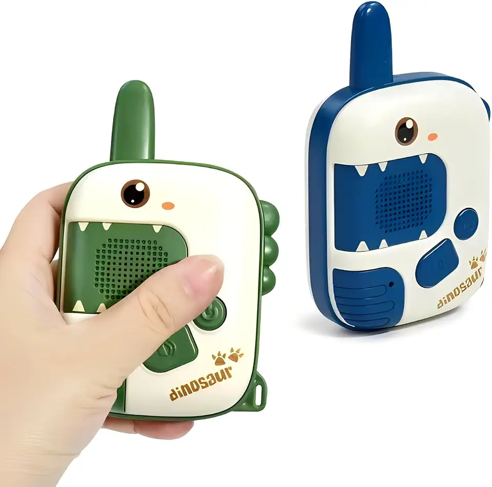 Walkie Talkie Infantil Dinossauro Sem Fio Portátil Longa Distância Brinquedo Comunicação Para Crianças Outdoor