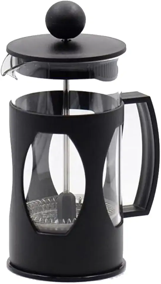 Cafeteira Prensa Francesa 600ml de Vidro Borossilicato Premium Resistente – Haste e Alça Ergonômicas, Sistema de Filtragem Premium para Café Fresco, Cappuccino e Chá