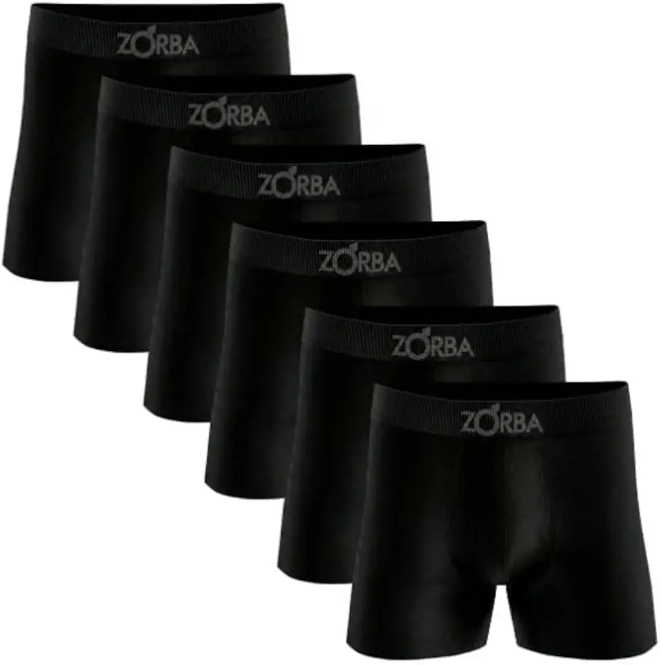 Kit 6 Cuecas Boxer Zorba Algodão Sem Costura Toque Fresco Max Fresh Masculina