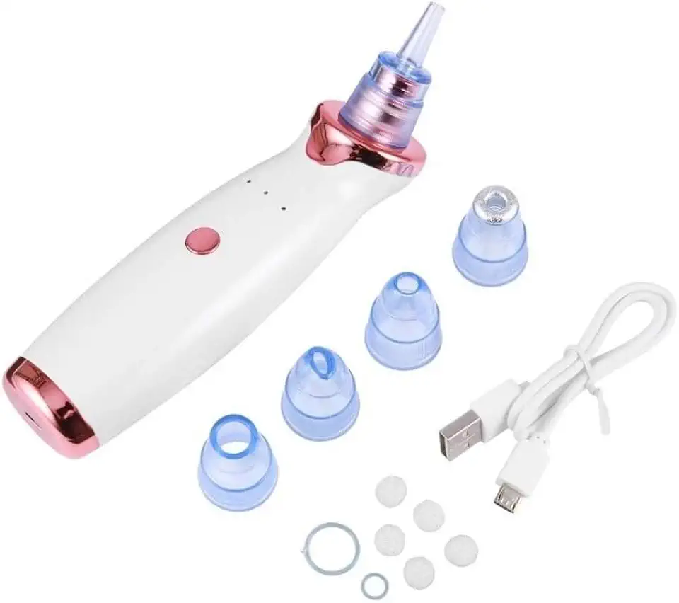 Removedor de Cravos "Pele de Porcelana" Limpeza Profunda: Pele Oleosa, Cravos Persistentes e Poros Dilatados – Recarregável USB Vácuo Extrator Acne Sugador Bivolt Portátil Estética Facial Skincare