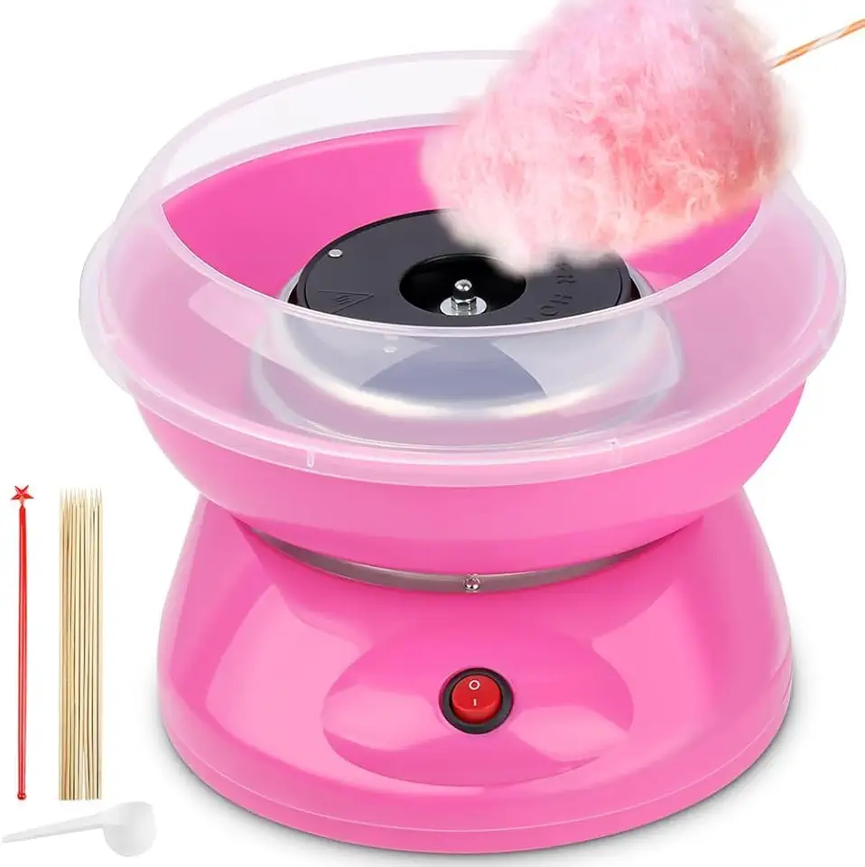 Máquina de Algodão Doce, Mini Máquina de Algodão Doce 220v, Máquina Elétrica de Marshmallow (Rosa), Mini Máquinas Elétricas PortáTeis de Algodão Doce, Máquina de Algodão Doce para Casa