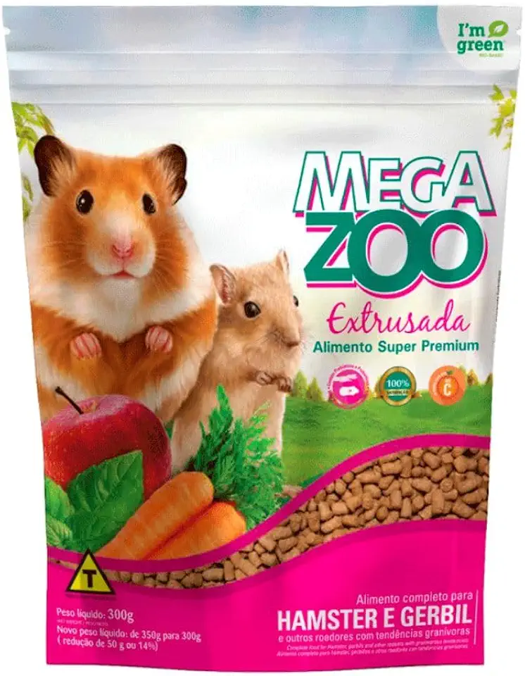 Ração Megazoo Extrusada Hamster e Gerbil 300g