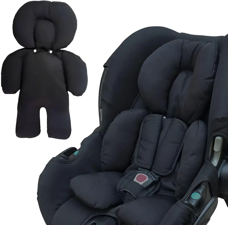 Almofada Redutor Bebê Conforto Carrinho Protetor Ninho Universal Cadeirinha Monolo (Preto)