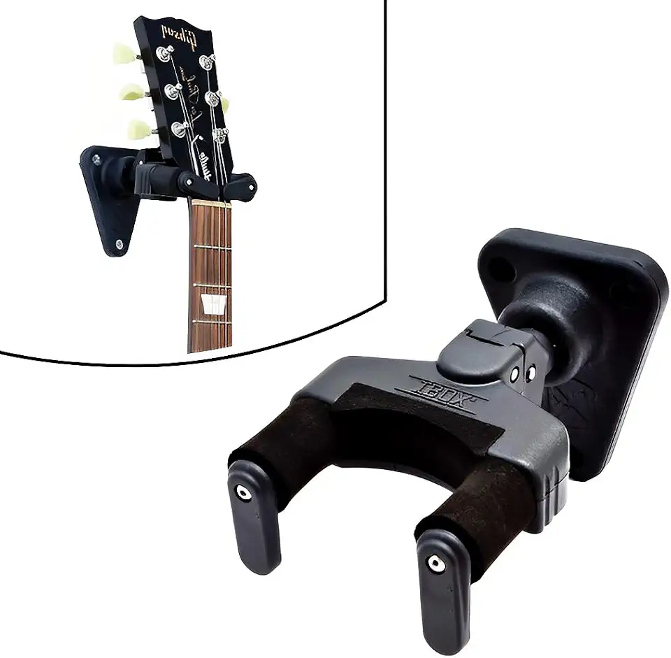SUPORTE DE PAREDE PARA VIOLÃO/GUITARRA AGS, COM TRAVAMENTO AUTOMÁTICO - IBOX