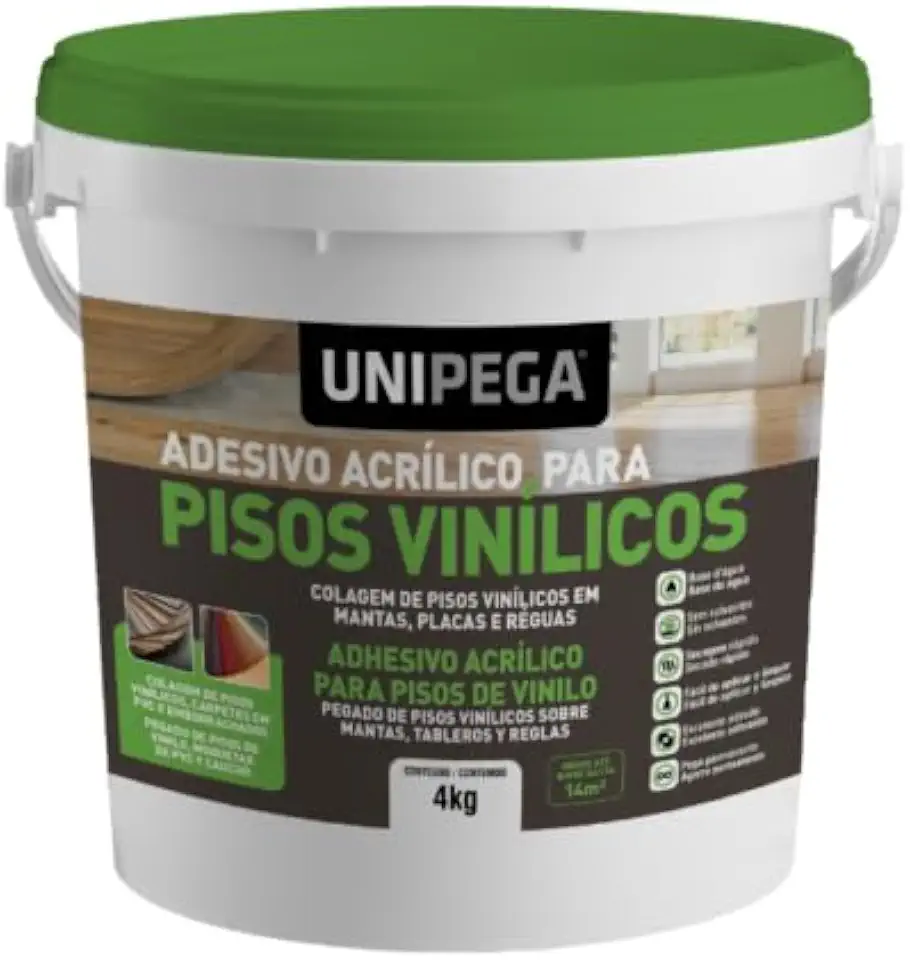 Cola Adesivo Para Piso Vinilico Balde 4kg Profissional