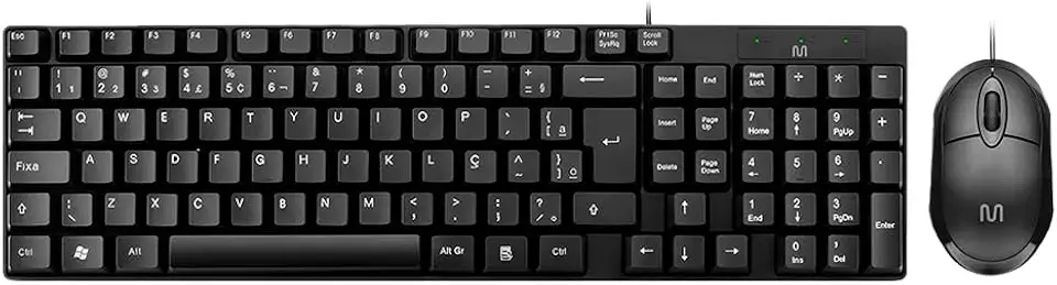 Kit Teclado e Mouse com Fio CF50 1200DPI Preto Multi - TC309