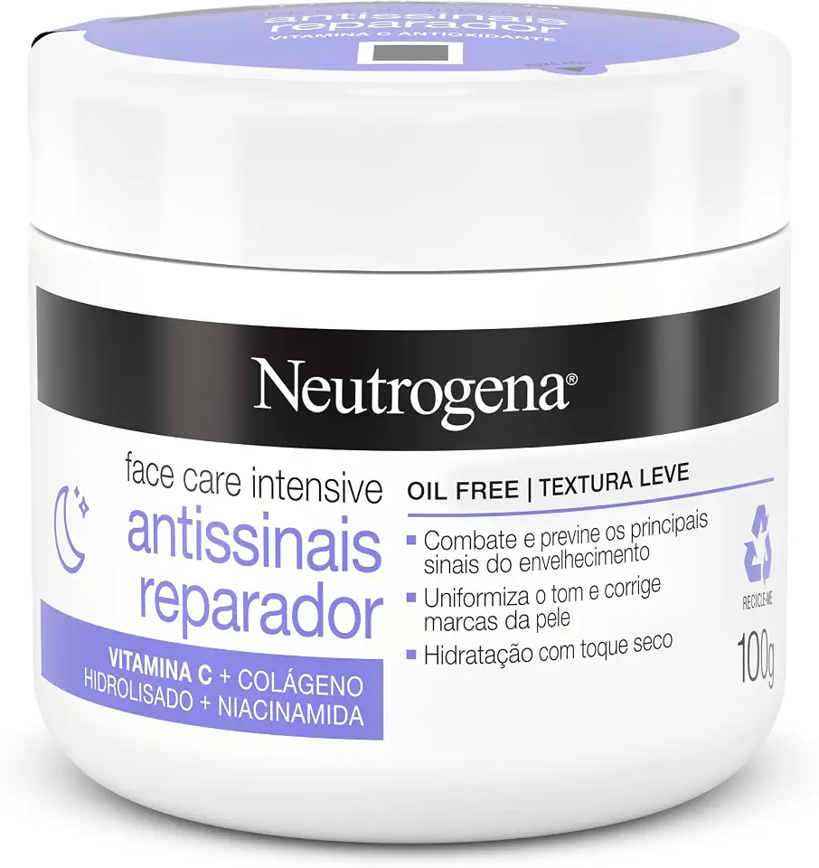 Neutrogena Hidratante Facial Antissinais Reparado Face Care Intensive, 100g