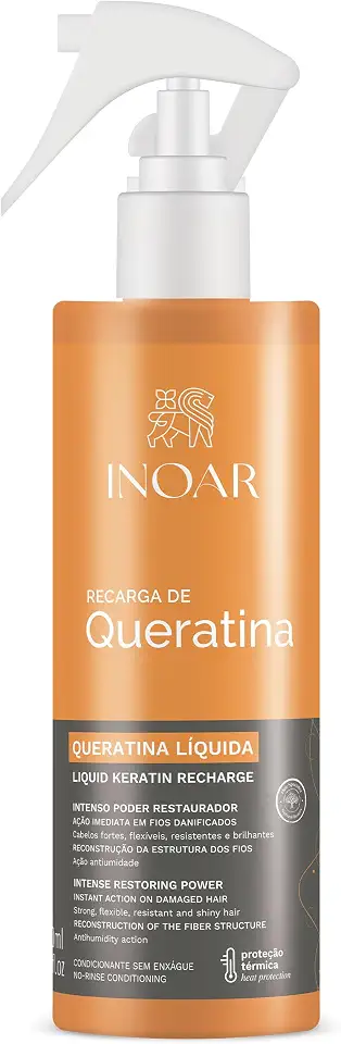 Inoar, Recarga de Queratina Líquida Reconstrutora com Brilho e Resistência - 200ml