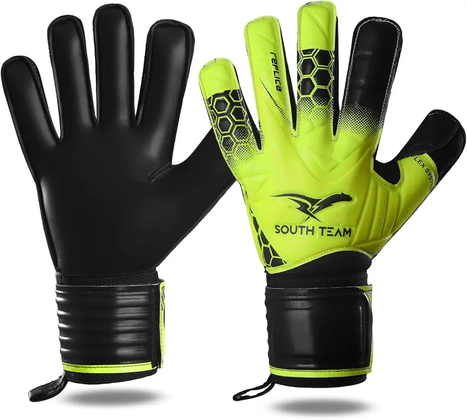 Luva Goleiro Profissional Com Talas Proteção Resistente Grip
