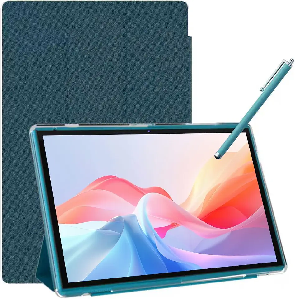 Tablet Android de 10 polegadas com capa Stylus Android 15 tablets 8 GB RAM 32 GB ROM suporta expansão de 1 TB 6000 mAh bateria de 10,1 polegadas IPS HD tela sensível ao toque 2MP + 8MP câmera dupla