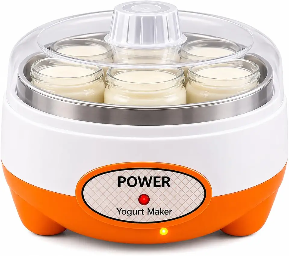 Máquina de Iogurte Elétrica, Laranja, Yogurtmaker, Preparo de Iogurte Caseiro 220V