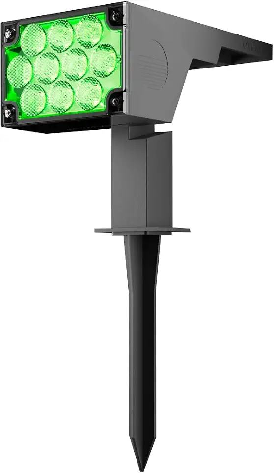 Luminária Spot Solar (2ª Geração) de Longo Alcance Espeto Jardim Externo 12h Refletor Luz Verde LED | 2 Anos Garantia Oversun