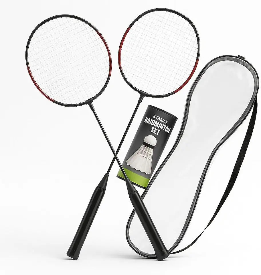 Kit Badminton Completo 2 Raquetes + 3 Petecas + Bolsa de Transporte | Jogo Esportivo com Estojo, Leve e Fácil de Jogar para Adultos e Crianças