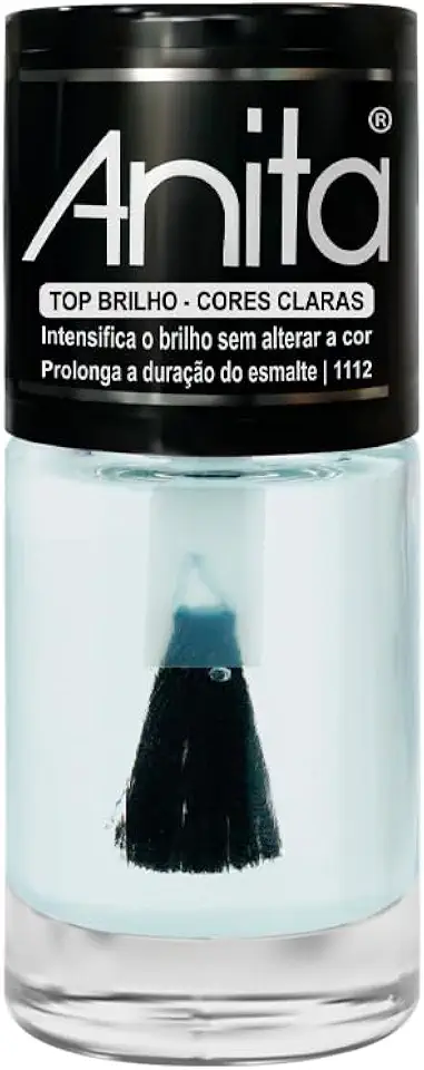 Top Coat Anita - Brilho Intenso Espelhado, Finalizador de Esmalte 10ml - Acelera Secagem e Realça Cor