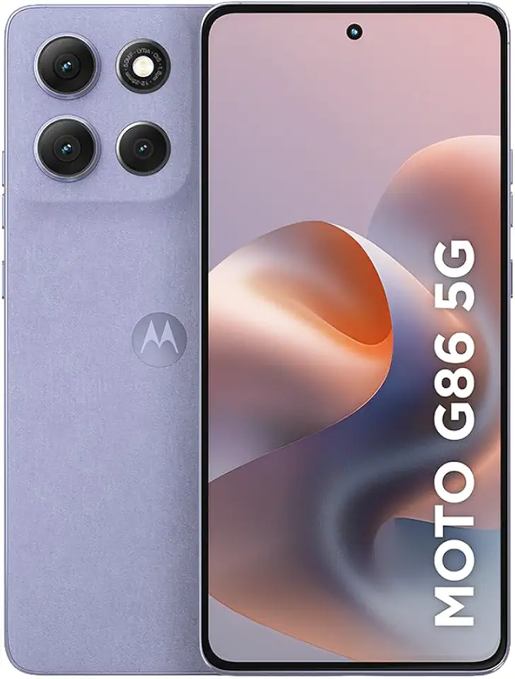 Smartphone Motorola Moto g86 5G - 512GB 24GB (8GB RAM+16GB Ram Boost) Tela 1.5K pOLED, 50MP Sony camera OIS Moto AI, videos em 4K, IP68 + IP69 - Lilas