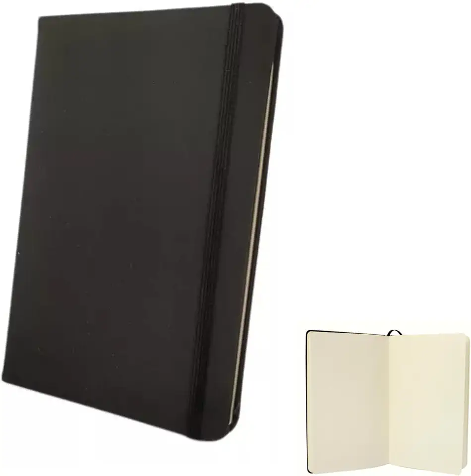 Caderno Desenho A5 Capa Dura Sem Pauta Sketchbook Grande 14x21 80 Folhas Colorir Desenhos