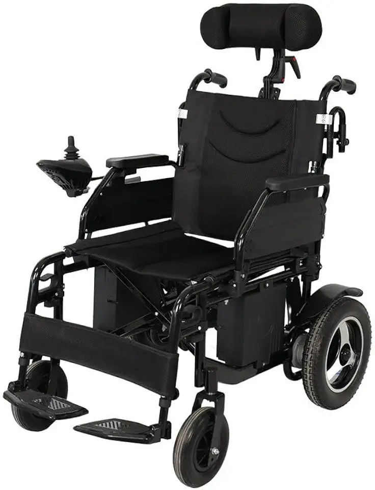 Cadeira de Rodas Motorizada Dobrável D800 com Apoio de Cabeça Dellamed