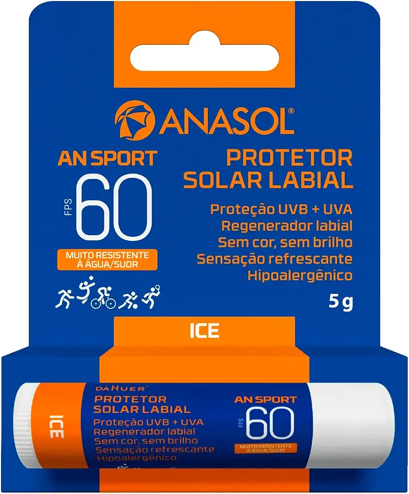 Protetor Solar Labial AN Sport FPS 60 5g - Anasol