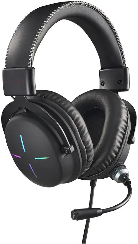Headset Gamer Nitro NHW200 desing over-ear RGB com Microfone omnidirecional
