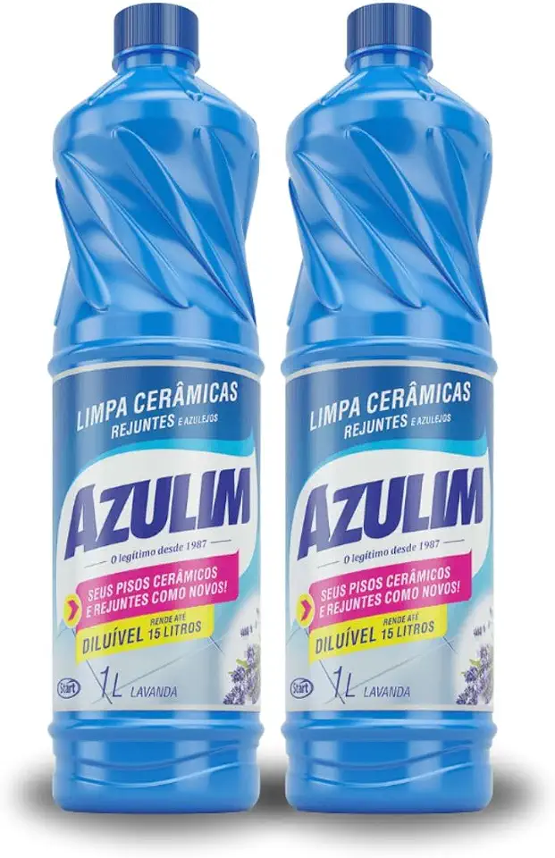 Kit c/2 Azulim Limpeza Para Piso de Ceramica Rejuntes e Azulejos Ação Rapida Para Sujeiras Manchas e Incrustações