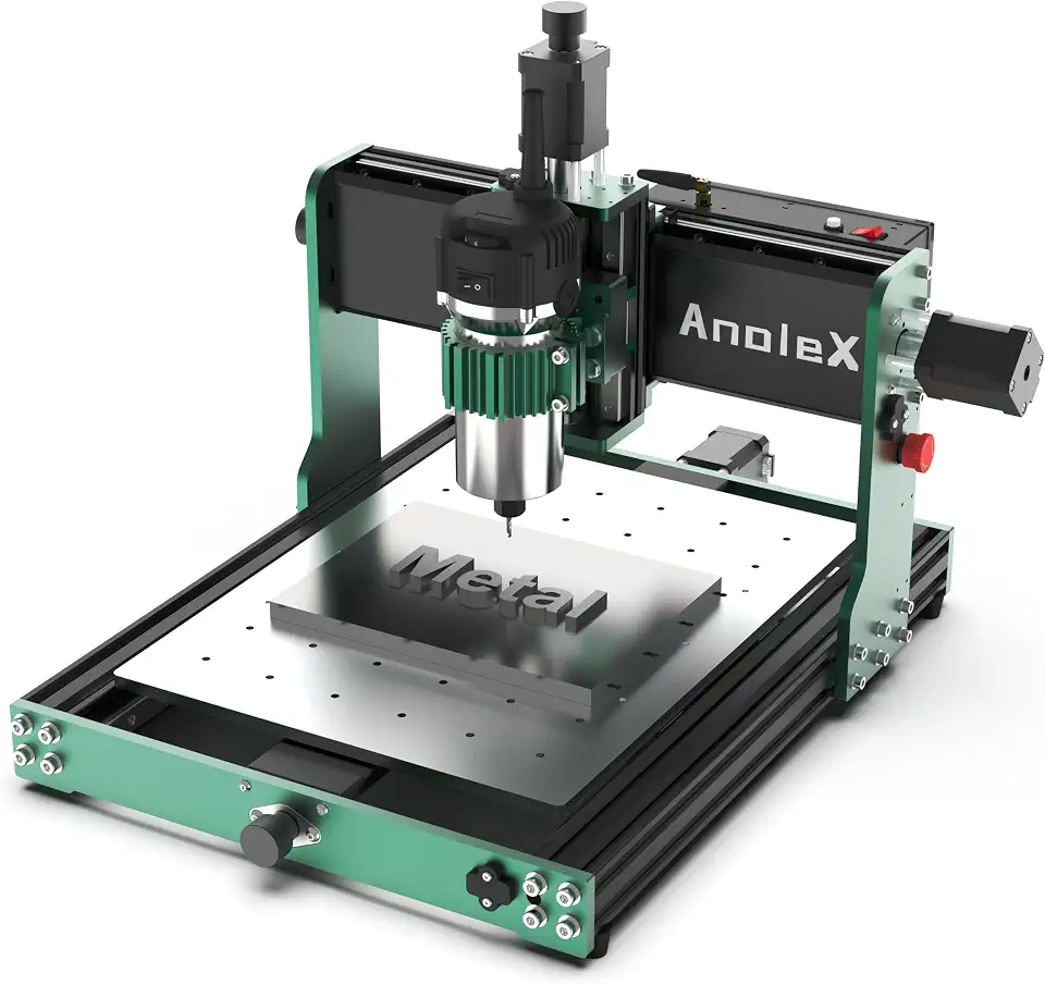Máquina De Roteamento Cnc 3030-Evo Max, Eixo Xyz Totalmente Metálico, Guias Lineares Duplas Aço Com Roteador Corte 800 W, Ideal Para Cortar Alumínio, Latão, Inoxidável, Madeira, Acrílico, Mdf