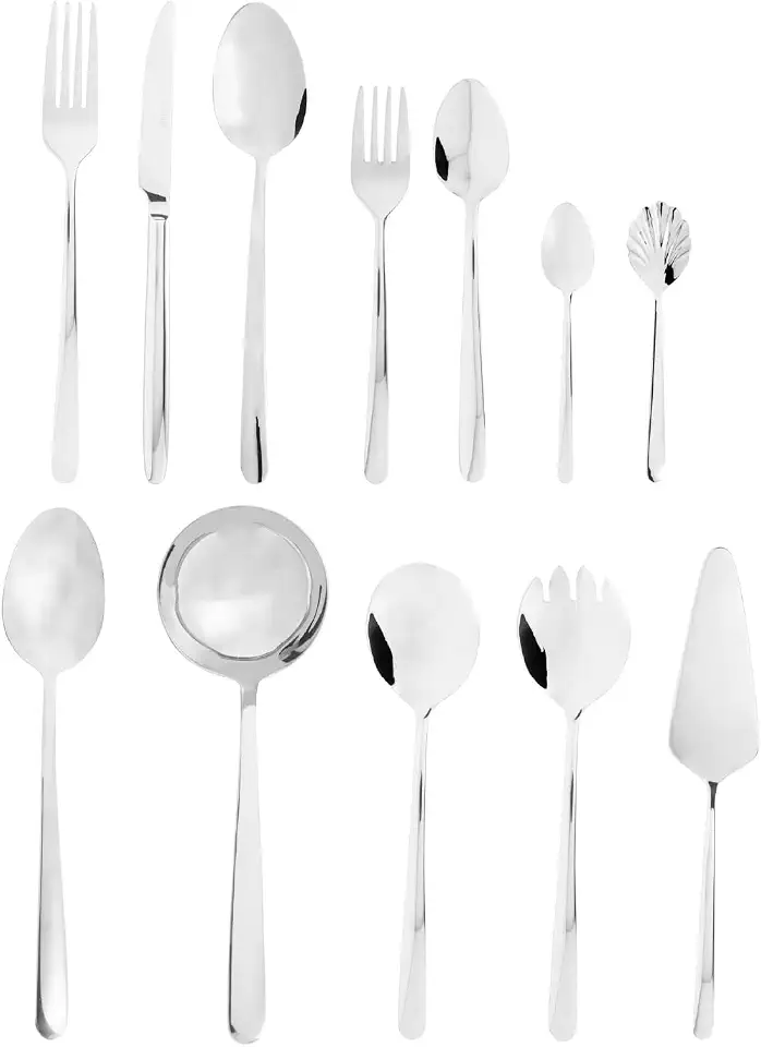 WOLFF Faqueiro de Aço Inox Viena 54 Peças Com Caixa Litografada - Jogos de Talheres - Mesa Posta - Utensílios de Cozinha, Enxoval, Casamento, Decoração