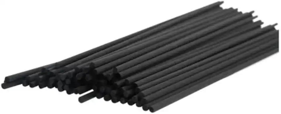Varetas para Difusor de Ambientes, Fibra de Algodão, 50 Unidades, 25cm x 4mm, Alta Absorção, Uso Residencial e Comercial (Preto)