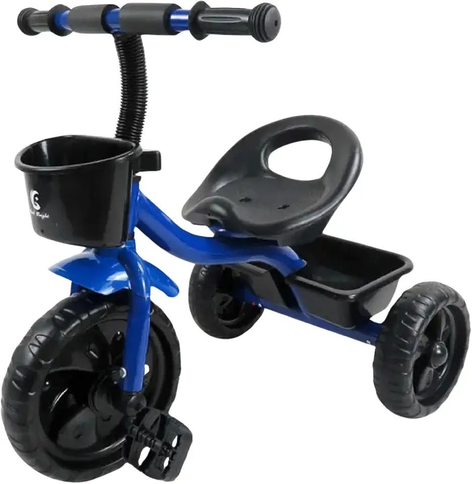 Triciclo Infantil Vermelho Atentu com Pedal 3 Rodas Resistente Brinquedo Infantil para Criança 3 Anos Triciclo Menino com Cesto Cestinha para Passeio e Pedal Infantil Cestinha (Azul)