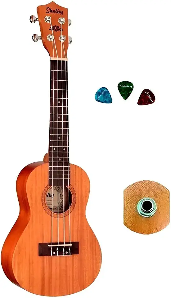 Ukulele Shelby Soprano Su21m Elétrico Captador Natural