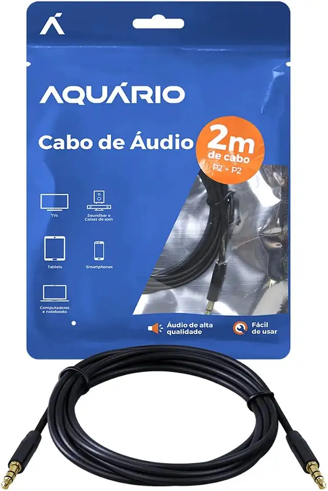 CABO P2 STEREO + P2 STEREO - 2 METROS