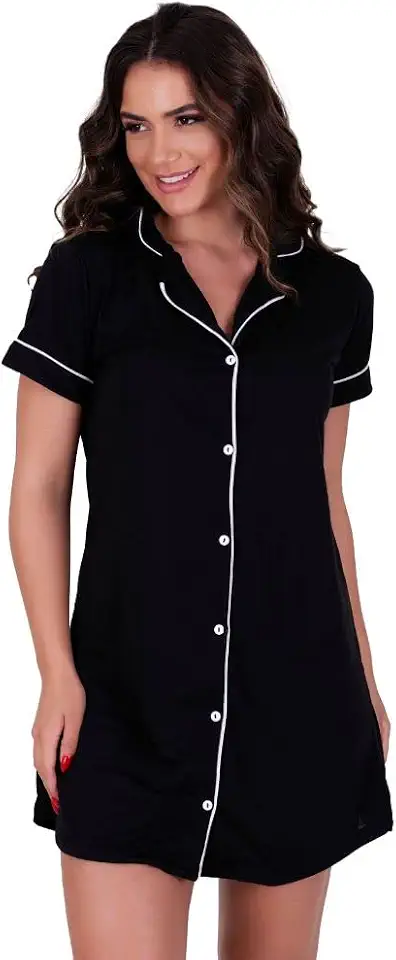 Camisola Americana com Botões Amamentação Blogueira