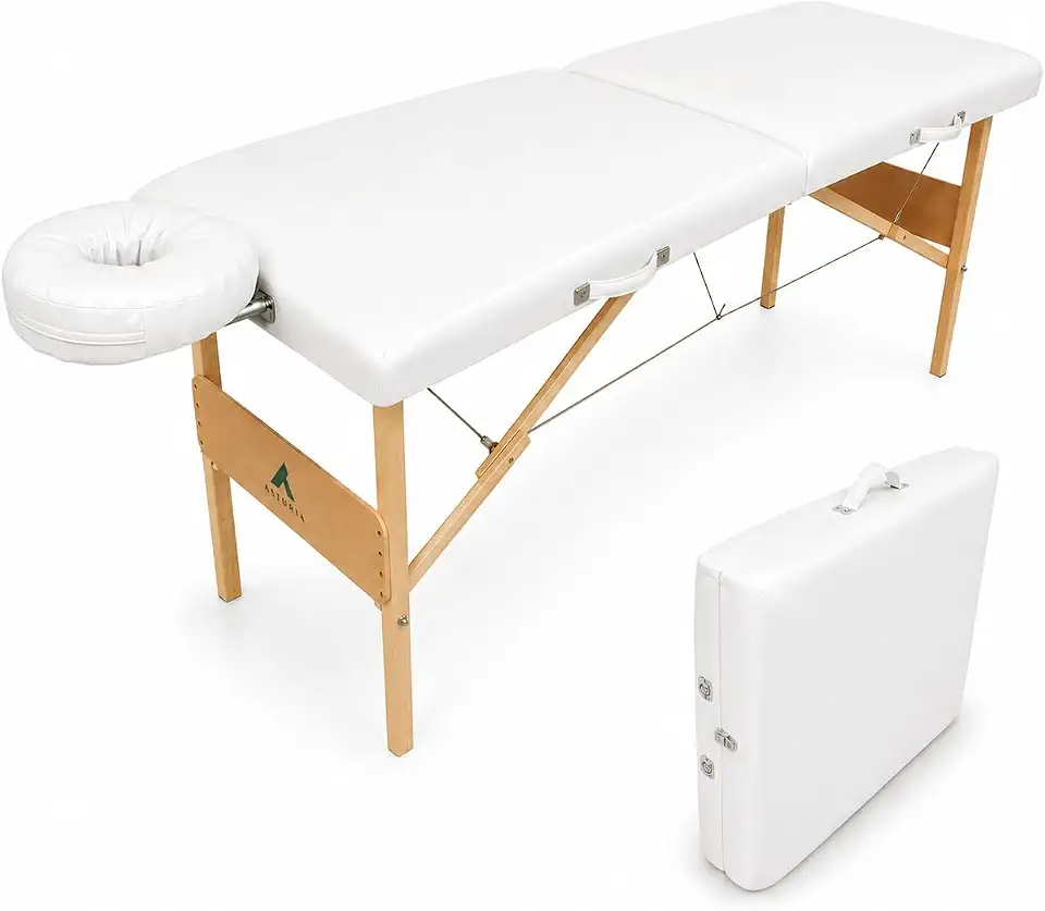 Maca Profissional Portátil Asturia - Leve 14kg, Suporta até 200kg (Branco)