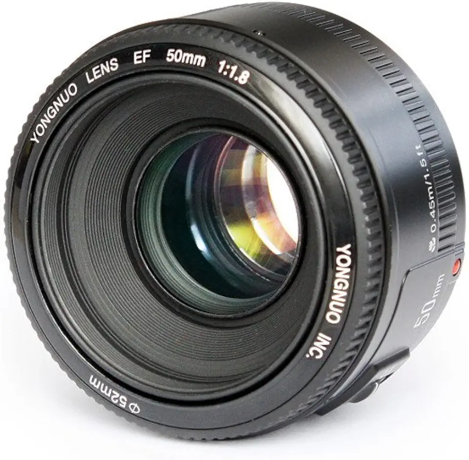 YONGNUO Lente YN50mm F1.8 de grande abertura, lente de foco automático compatível com câmera Canon EF Mount EOS