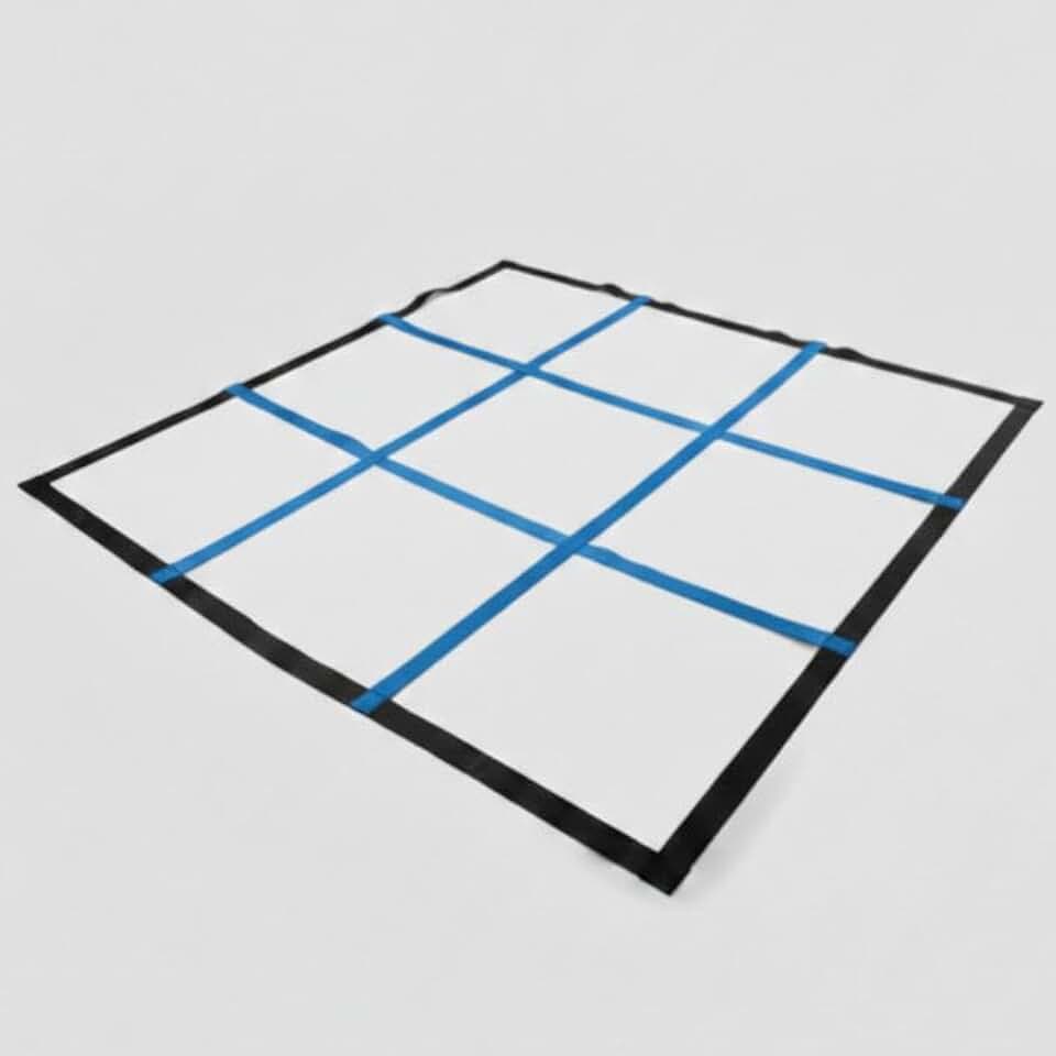 Escada de Agilidade Quadrada Funcional 3x3 Azul – Glamour Fitness – Treino de Velocidade e Performance