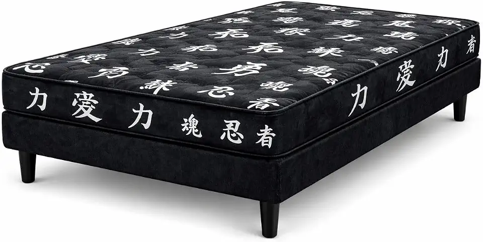 Cama Box Solteiro + Colchao D33 Quarto Compacta 188X88X36