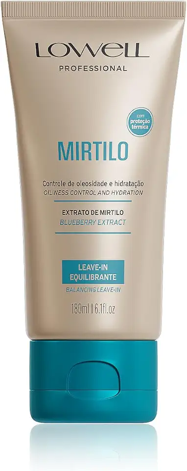 Lowell – Leave-in Equilibrante Mirtilo 180ml – Controle de Oleosidade – Hidratação Leve – Proteção Térmica até 230°C – Brilho Natural – Finalizador Profissional