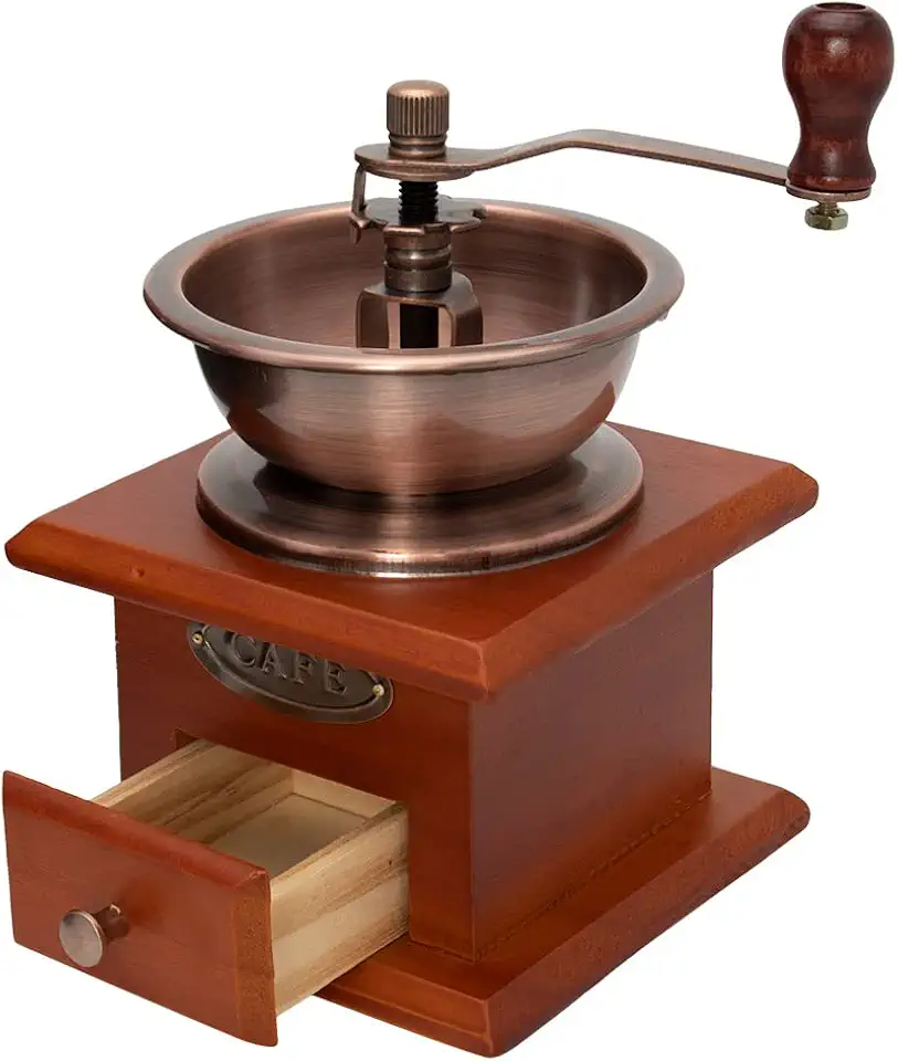Mimo Style, Moedor de Café Manual Retrô, Madeira, 16,5cm - Marrom