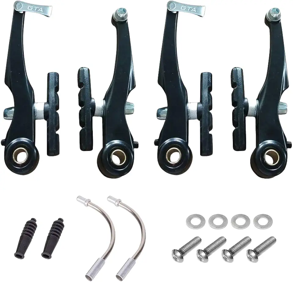 Par Freio V Brake Alumínio C/Sapata Orbital Preto Bike Mtb